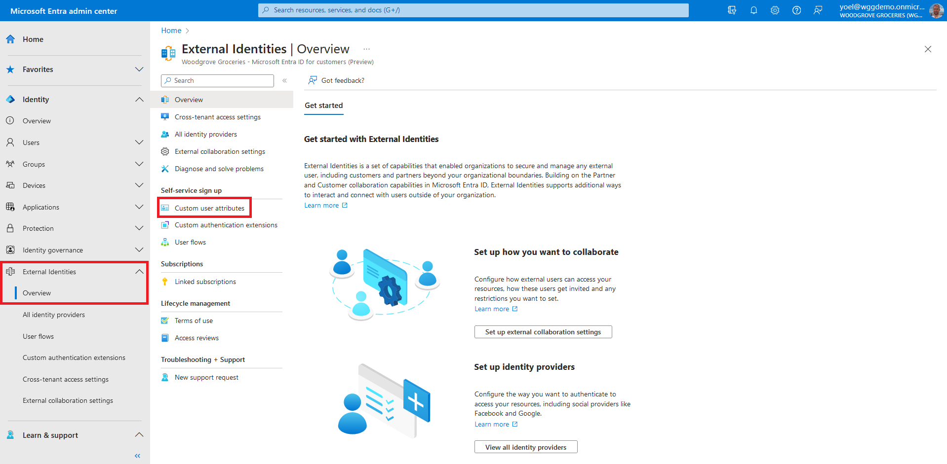 Custom user attributes