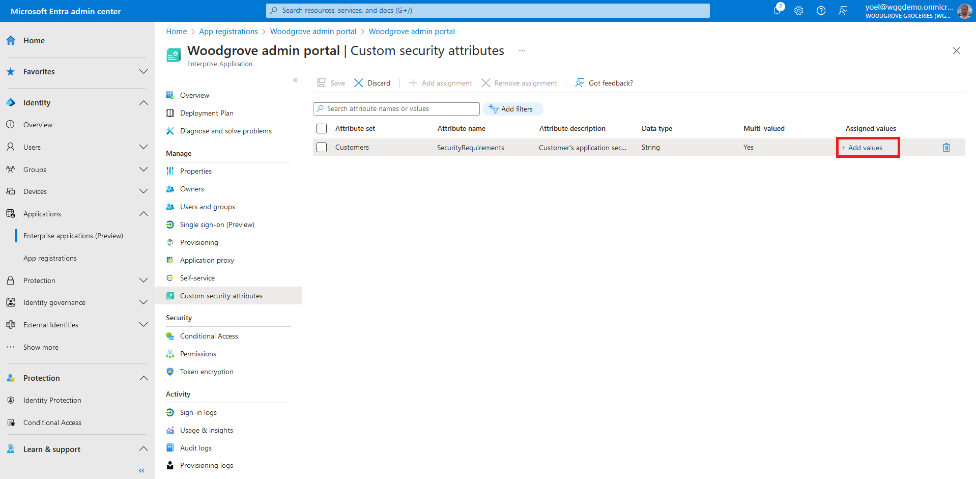 Security Attributes Custom security attributes